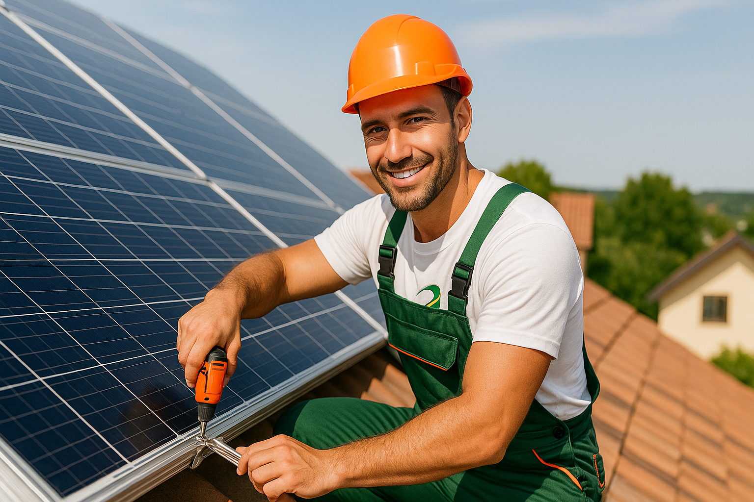 Placas solares en Badajoz instaladas por TuServicio365 en el tejado de una vivienda
